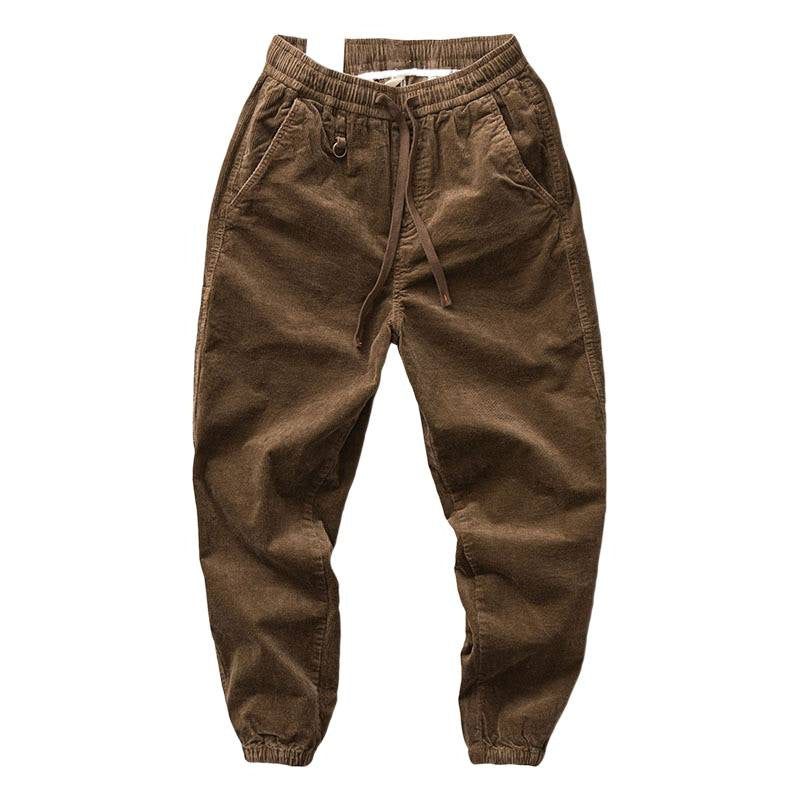 Herren Chino-Joggerhose aus Baumwollmix mit elastischem Bund, Tunnelzug und elastischen Knöchelbündchen Chichicherry