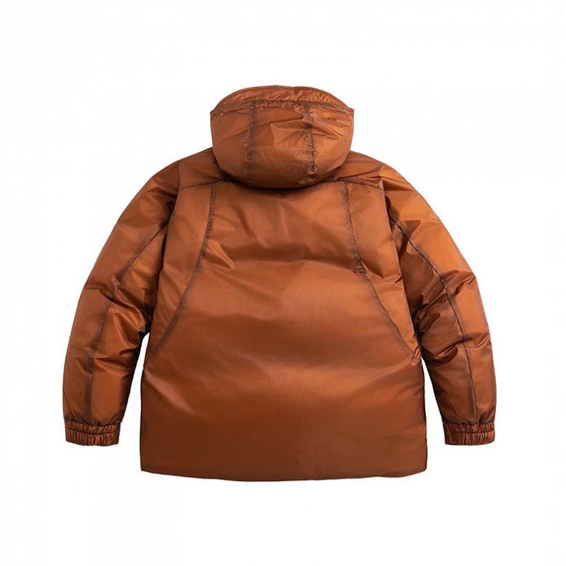 Unisex Oversize padded hoodie with diagonal zip pockets and adjustable hem Chichicherry