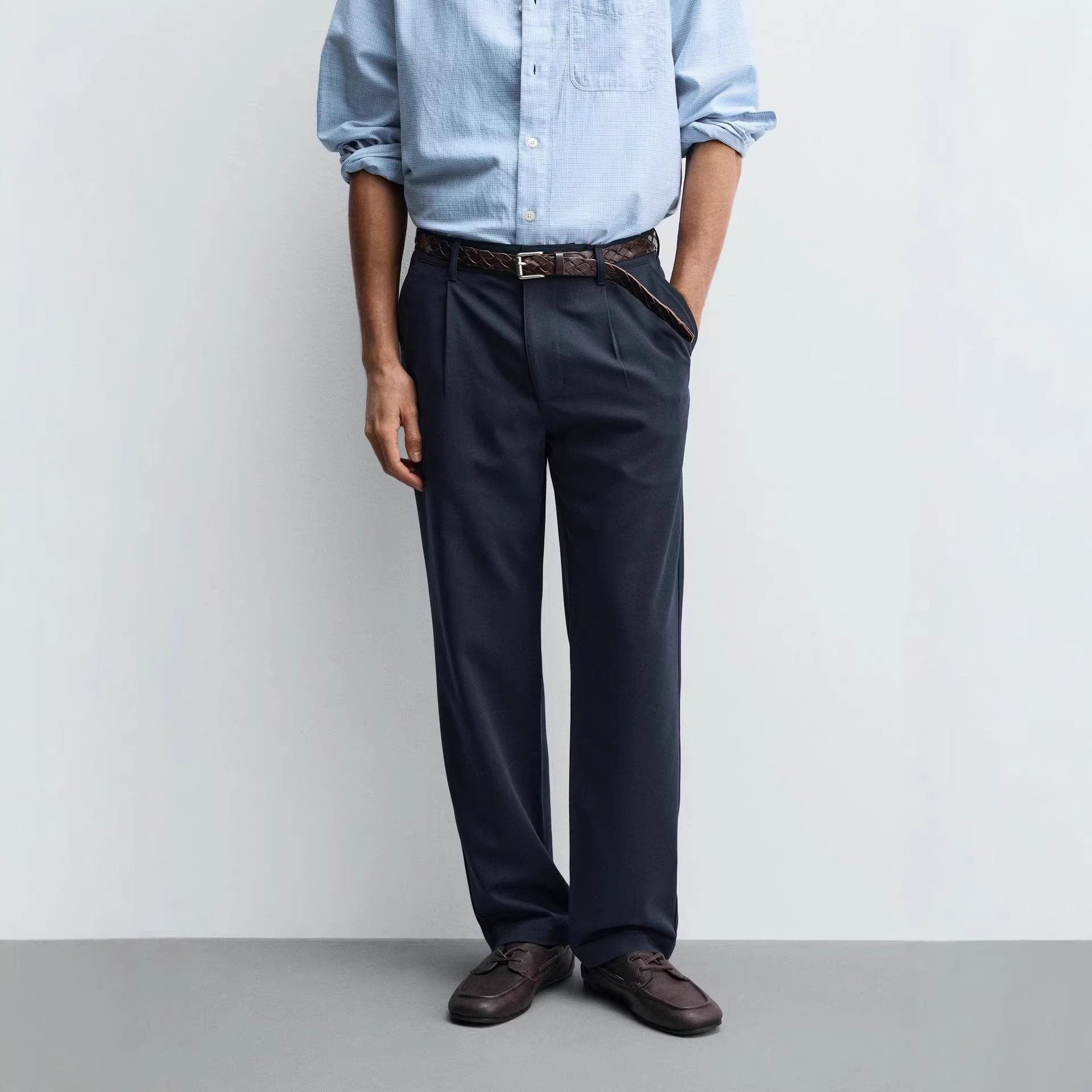 Men's straight-cut chino pants with crease Chichicherry