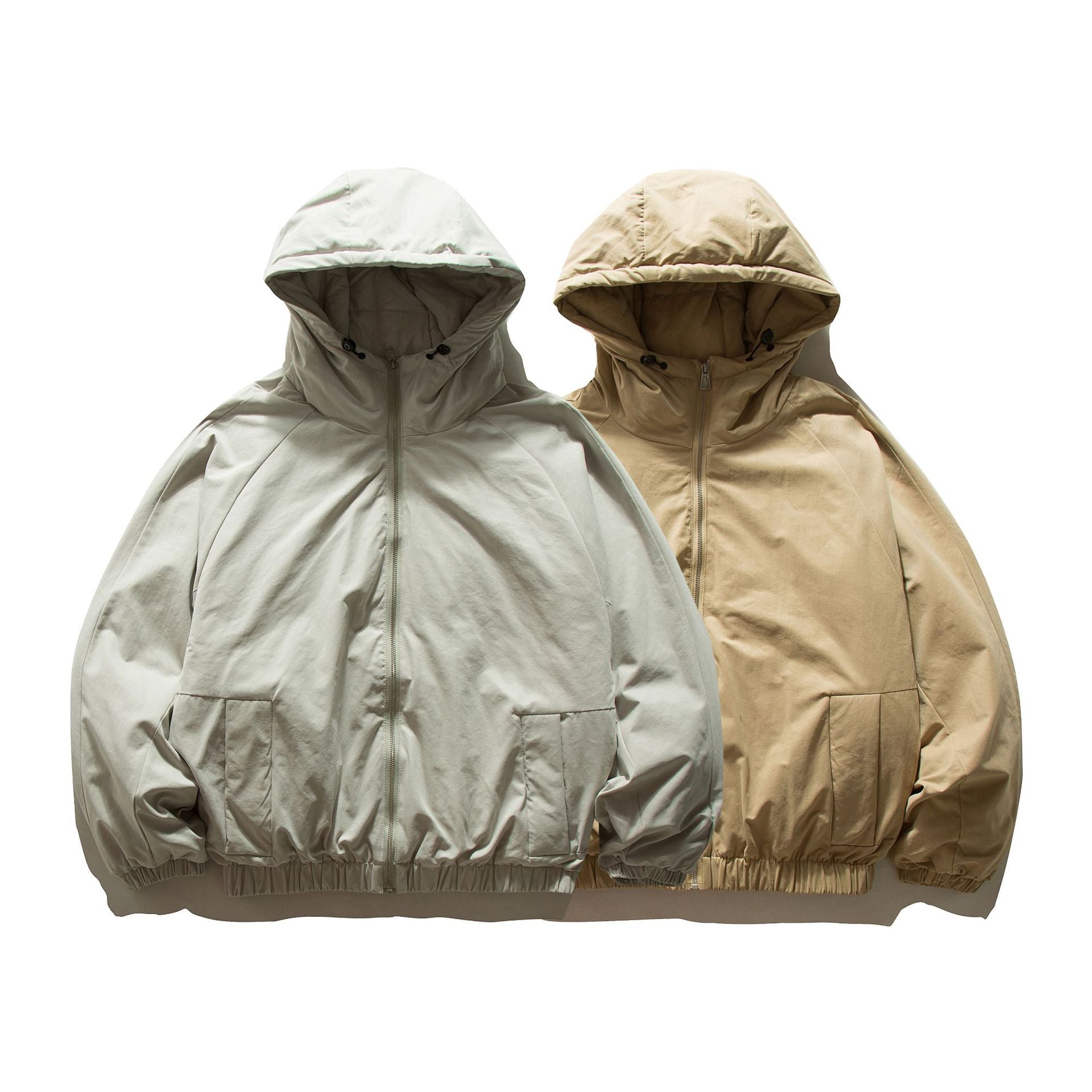 Unisex Oversized padded hoodie jacket with elastic hem and concealed pockets Chichicherry