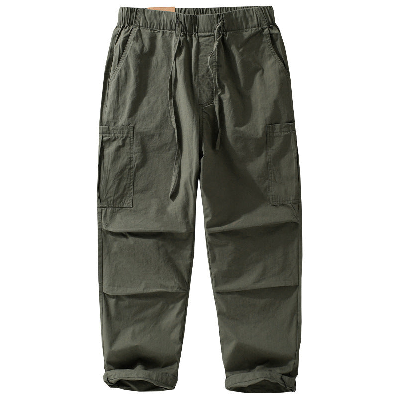 Men's cargo pants with elastic waistband, drawstring and patch leg pockets Chichicherry