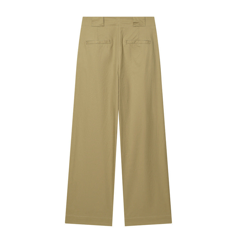 women's wide pleated pants with high waist and distinctive front creases Chichicherry