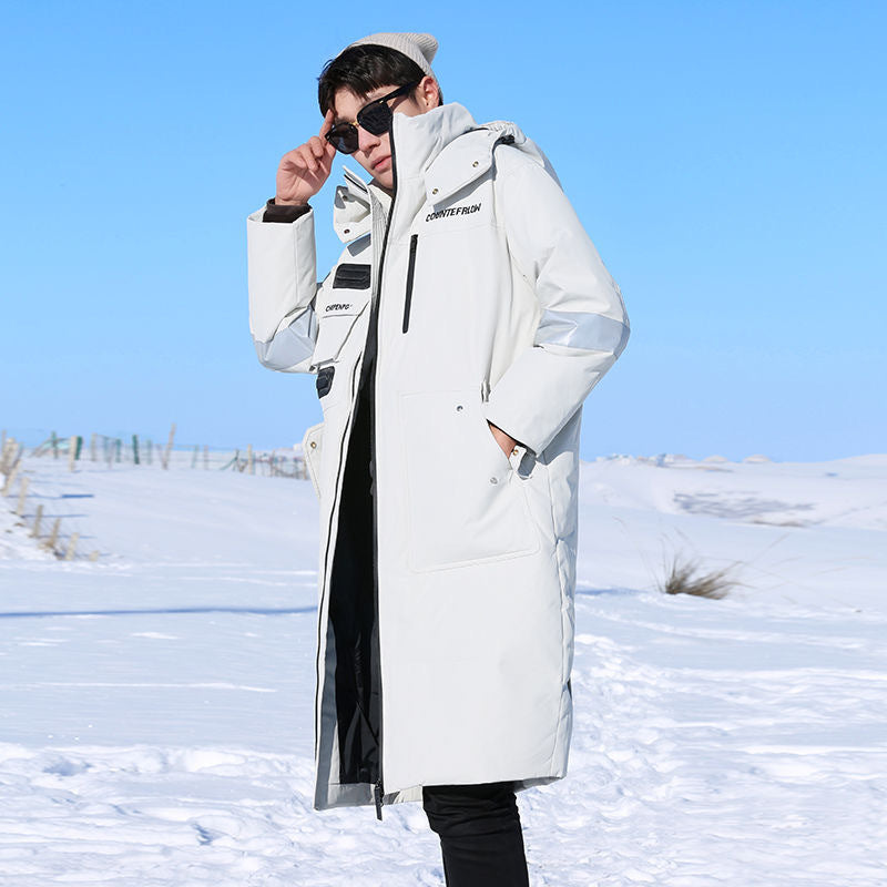 Men's warming waterproof winter parka with hood and reflective details Chichicherry