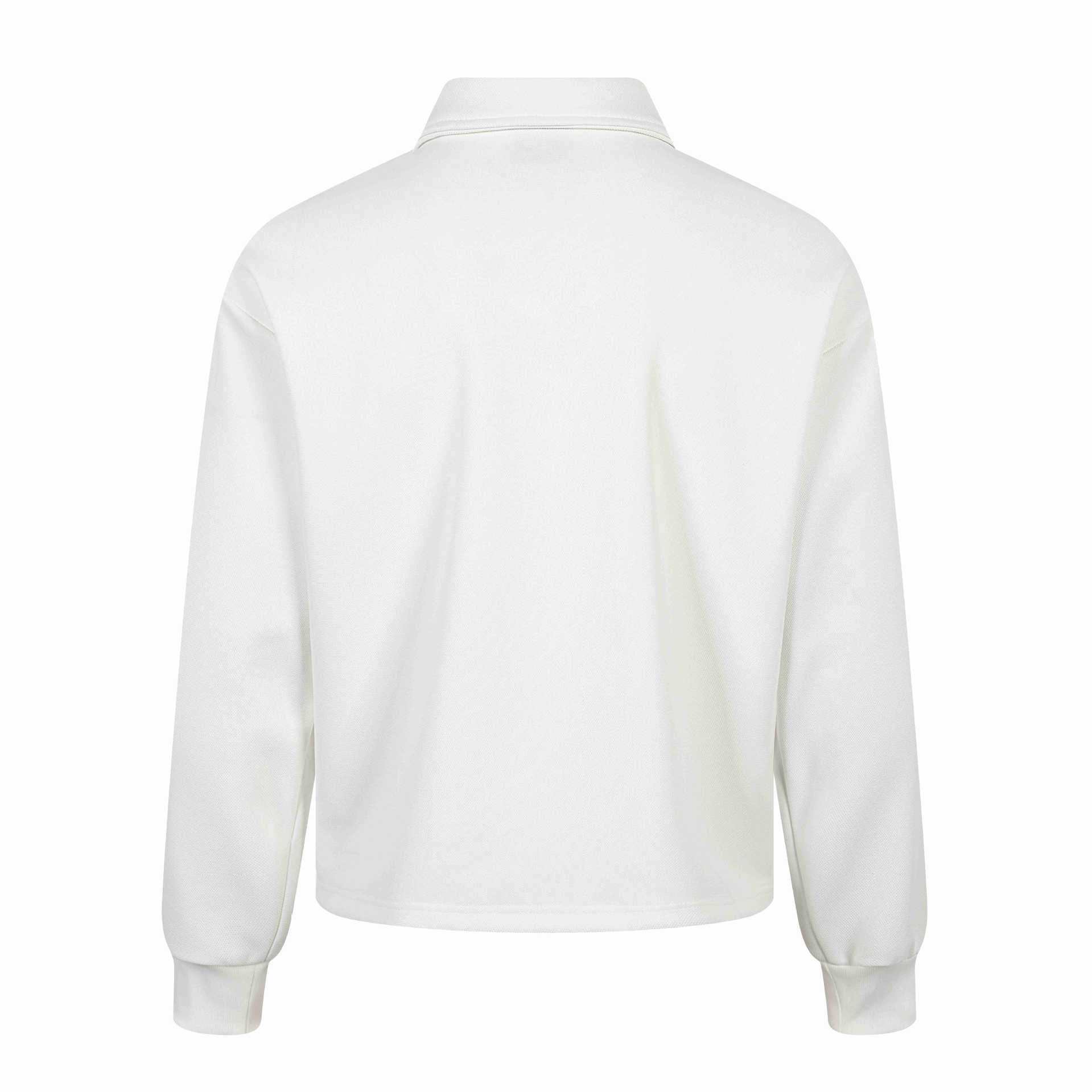 Unisex Long-Sleeve Rugby Polo Shirt with Embroidery and Kent Collar Chichicherry