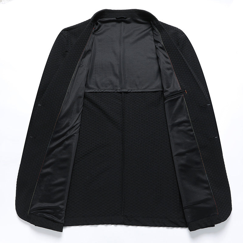 Men's Structured Business Blazer with Light Stretch and Patch Pockets Chichicherry