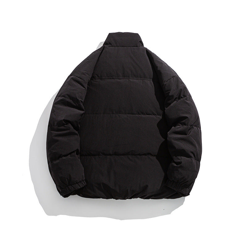 Men's Padded Short Thermal Jacket with High Stand-Up Collar and Adjustable Velcro Cuffs Chichicherry