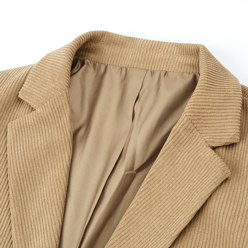 Men's cord jacket slim fit made of cotton blend with patch pockets Chichicherry