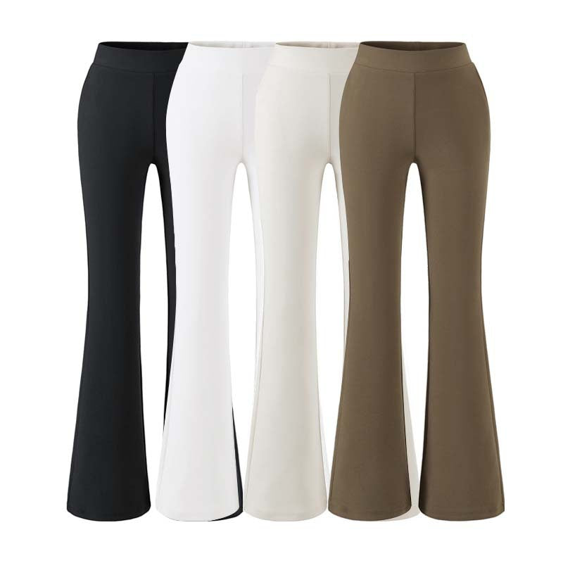 Women high-waisted stretch flared pants with wide bootcut cut Chichicherry