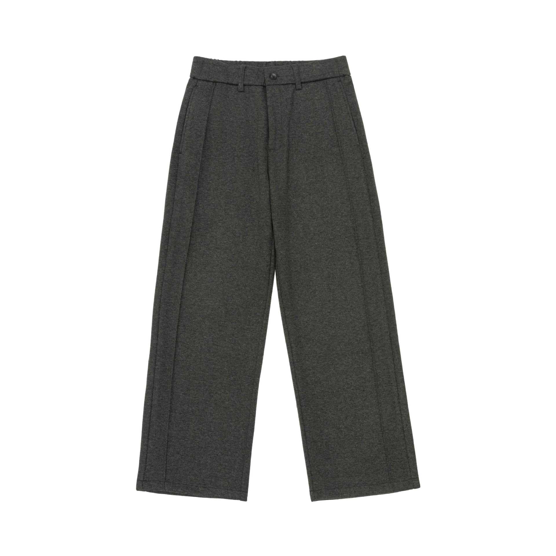 Women's wide pleated trousers made of sweat fabric with a high waist and crease Chichicherry