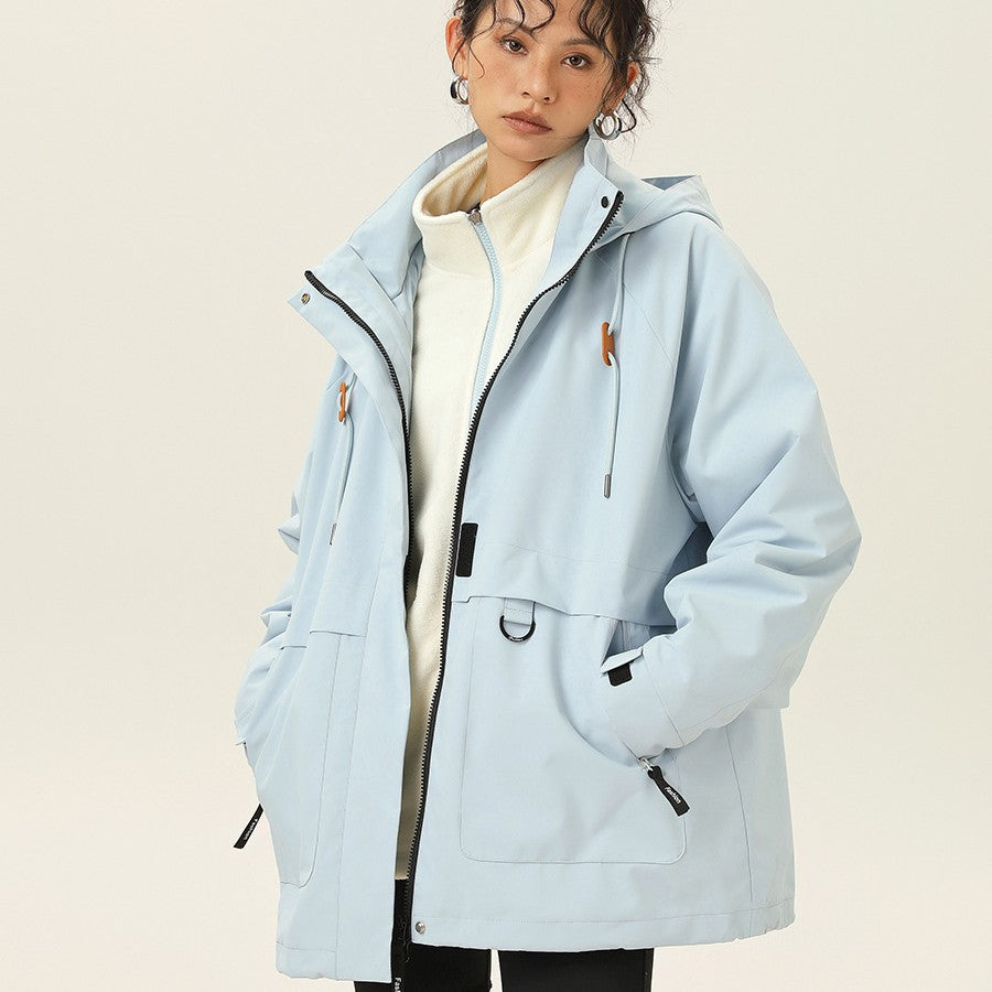 Women's Hooded Utility Parka with waterproof membrane, large front pockets & adjustable hem Chichicherry