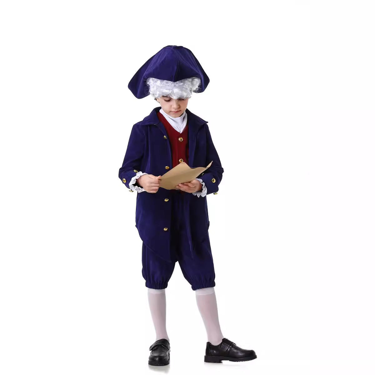 Boys historical costume with elegant vest and frock coat Chichicherry