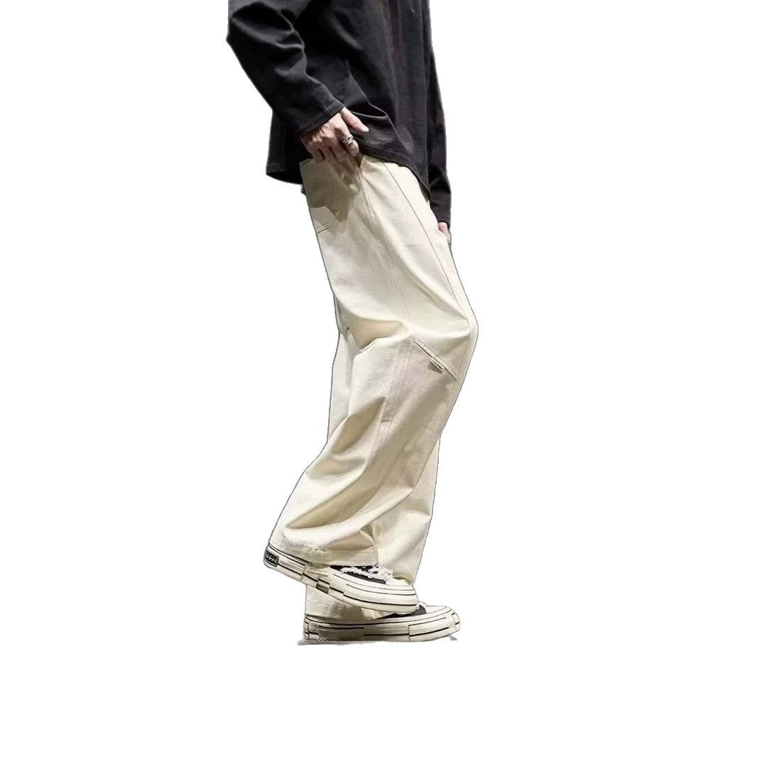 Men's Loose-Fitting Utility Pants with Side Pockets Chichicherry
