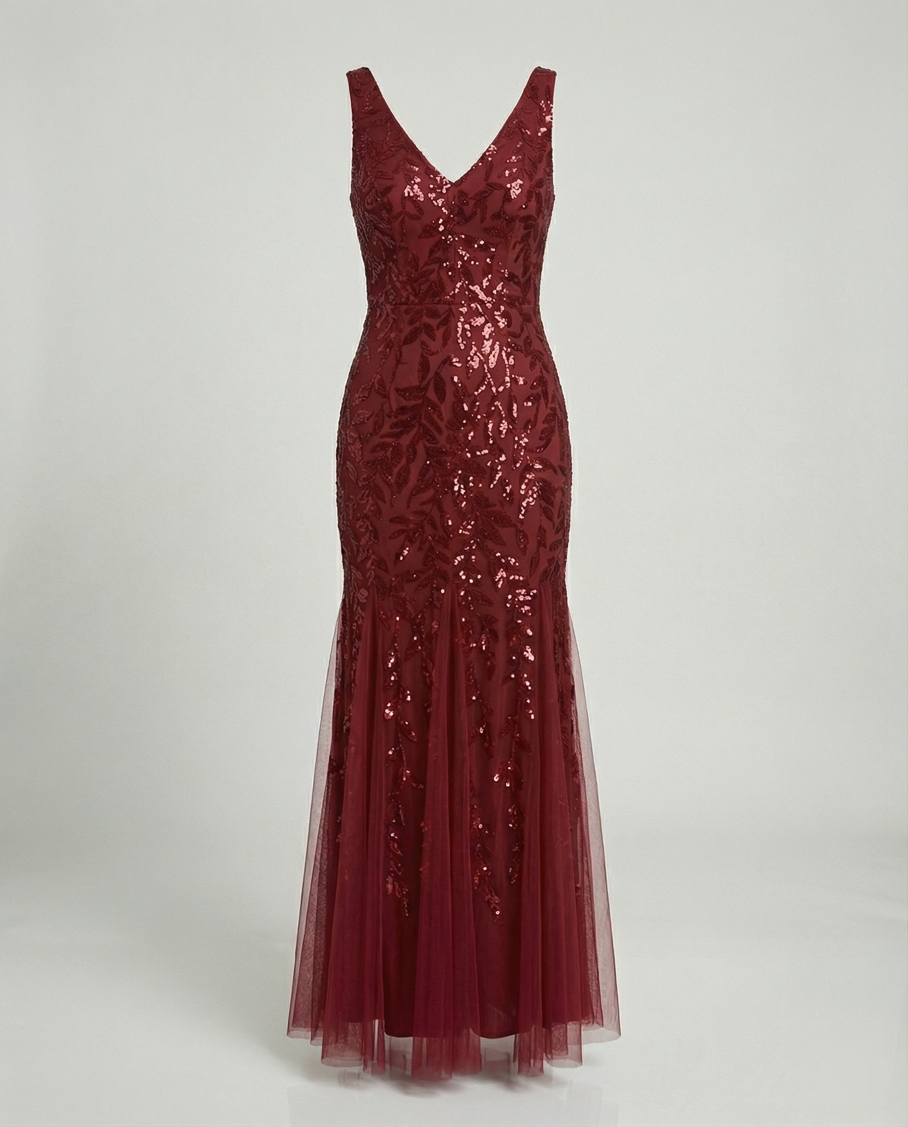 Women's Evening Dress Tulle Sequins