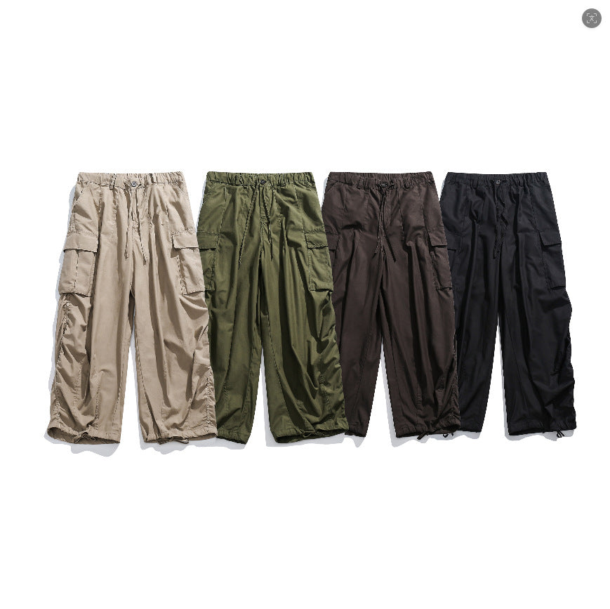 Ladies Wide Cargo Culotte with elastic drawstring waistband and hem cord Chichicherry