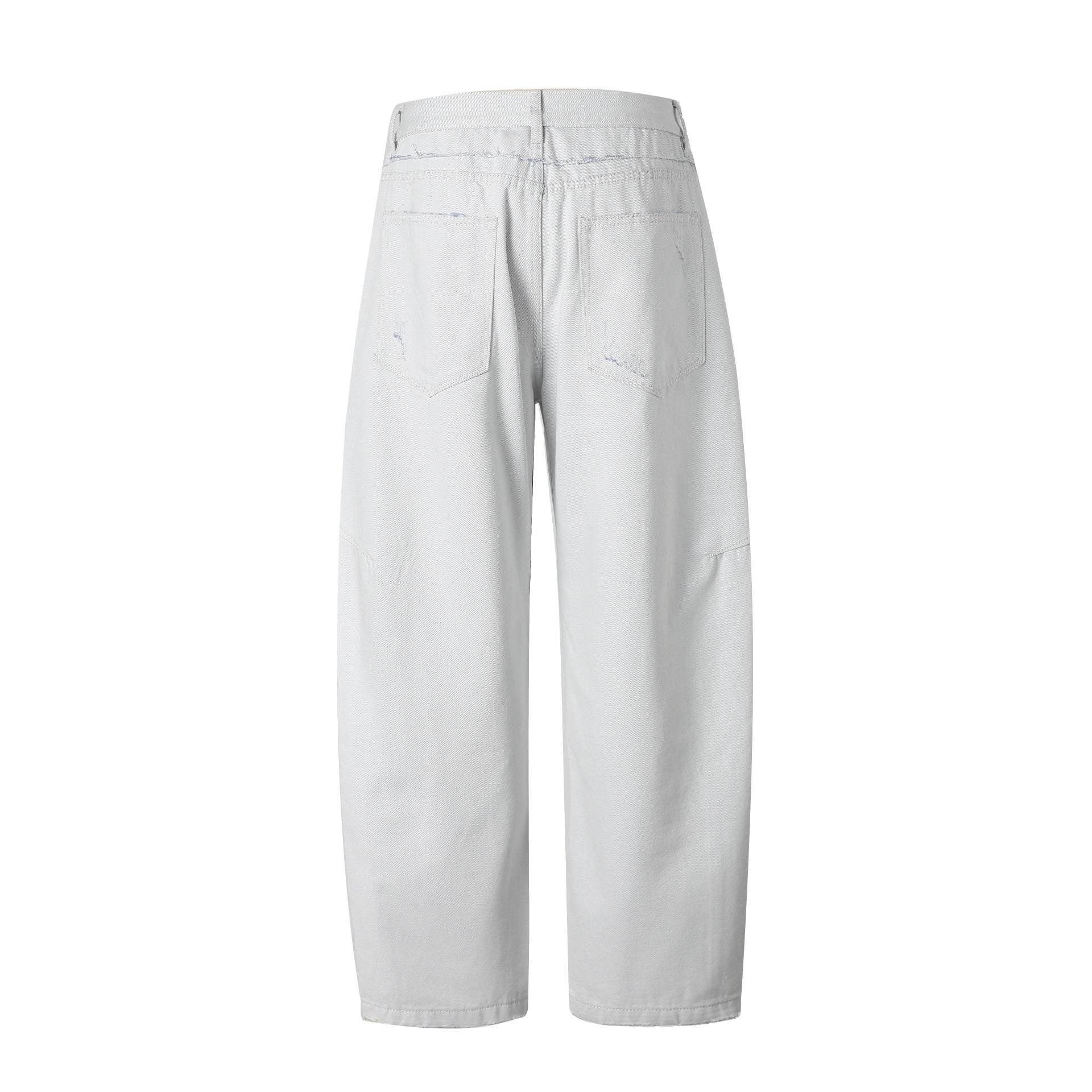 Women High-Waisted Relaxed-Fit Jeans with Visible Button Placket and Cargo Side Seams Chichicherry