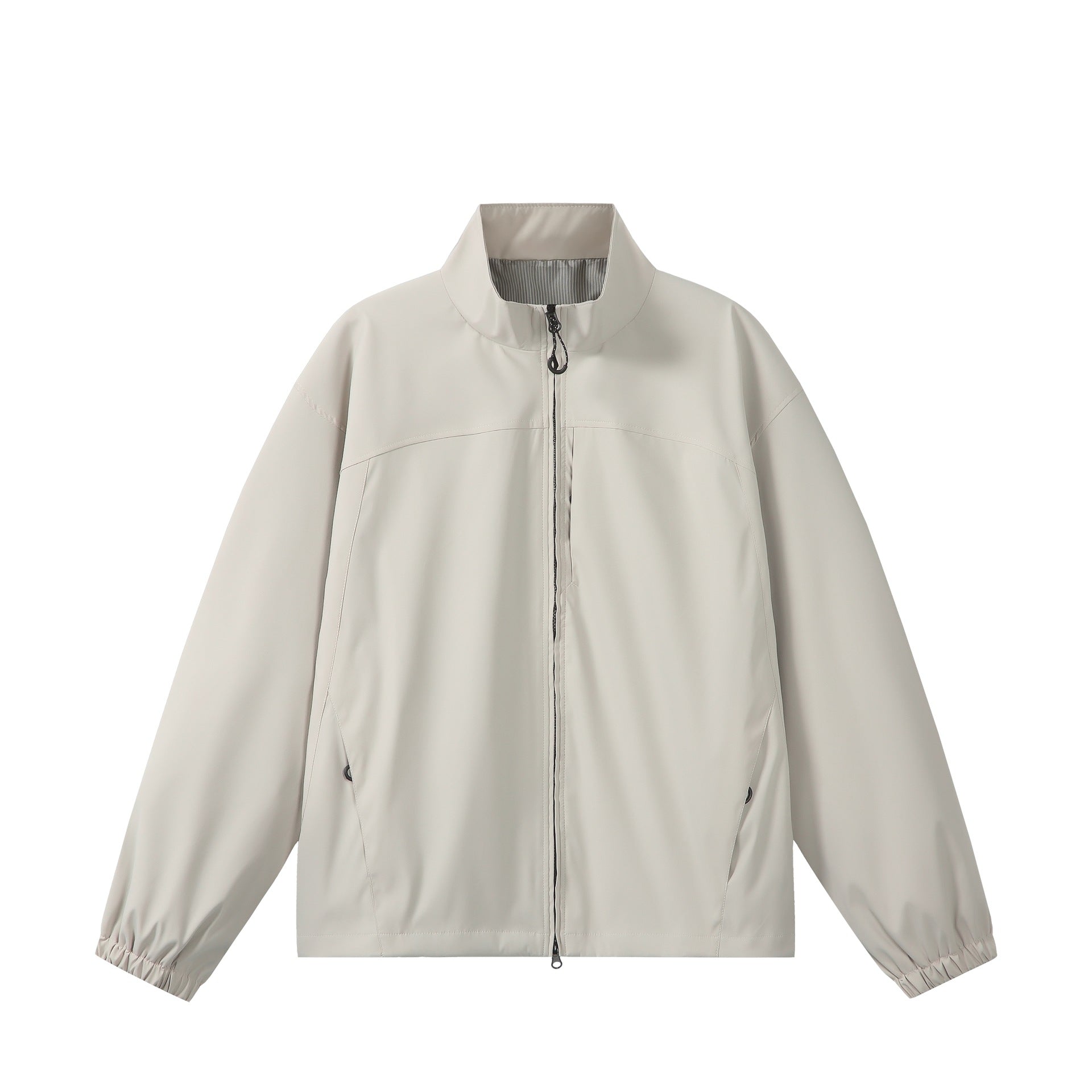 Unisex Lightweight, Packable Functional Jacket in Oversized Boxy Cut with Stand-Up Collar Chichicherry