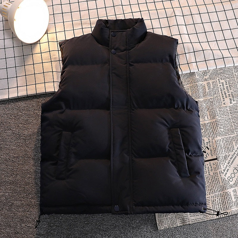 Men's Quilted Padded Gilet with High Stand Collar, Concealed Zip & Drawstring Hem Chichicherry
