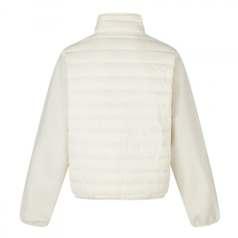 Women's Light Hybrid Quilted Jacket with Quilted Front and Fleece Sleeves Chichicherry