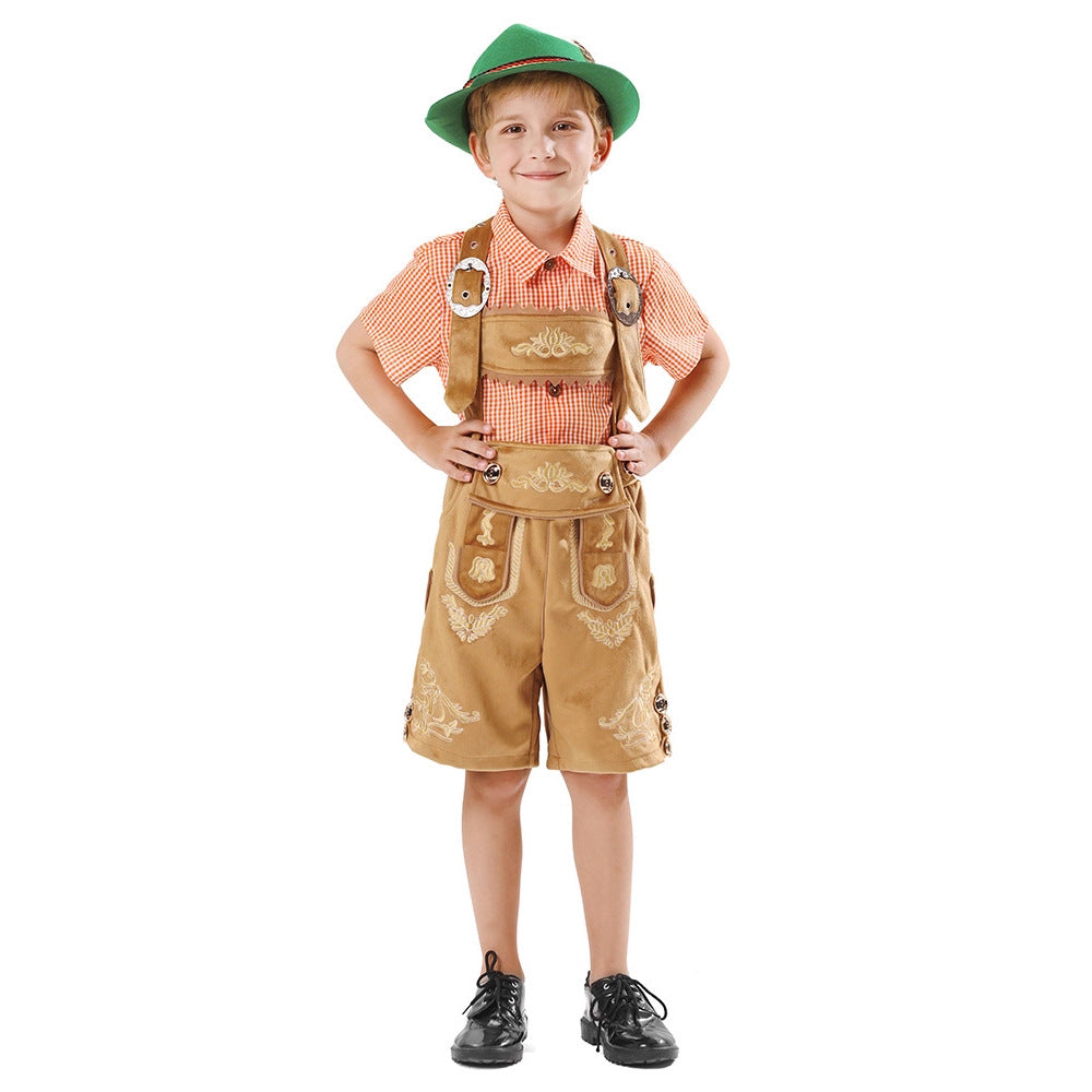 Boys' traditional embroidered overalls Chichicherry