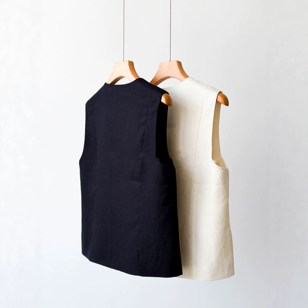 Women's Trendy Linen Vest Chichicherry