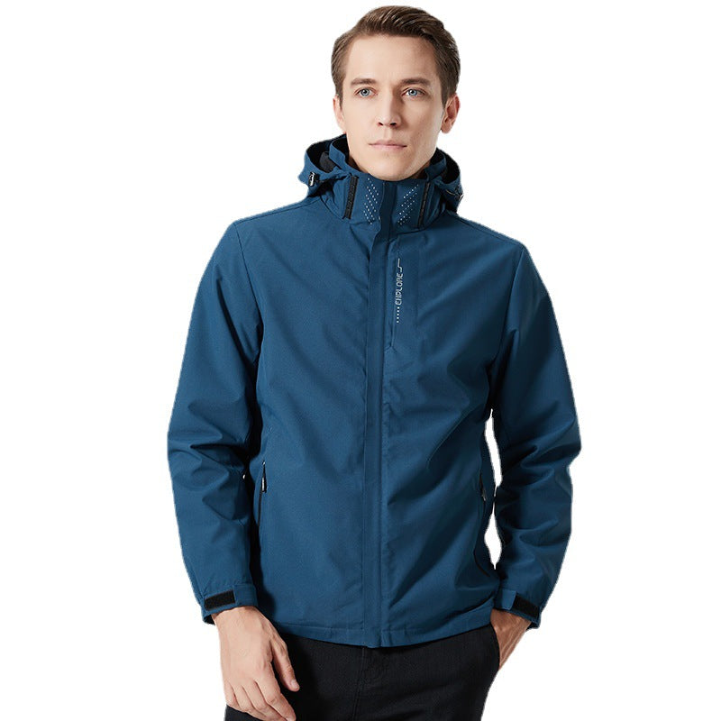 Women's lightweight water-repellent casual outdoor jacket with adjustable hood and concealed zipper Chichicherry