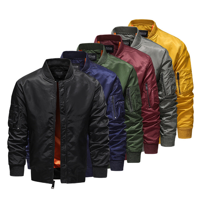 Men's bomber jacket in pilot style with water-repellent nylon shell and sleeve utility pocket Chichicherry