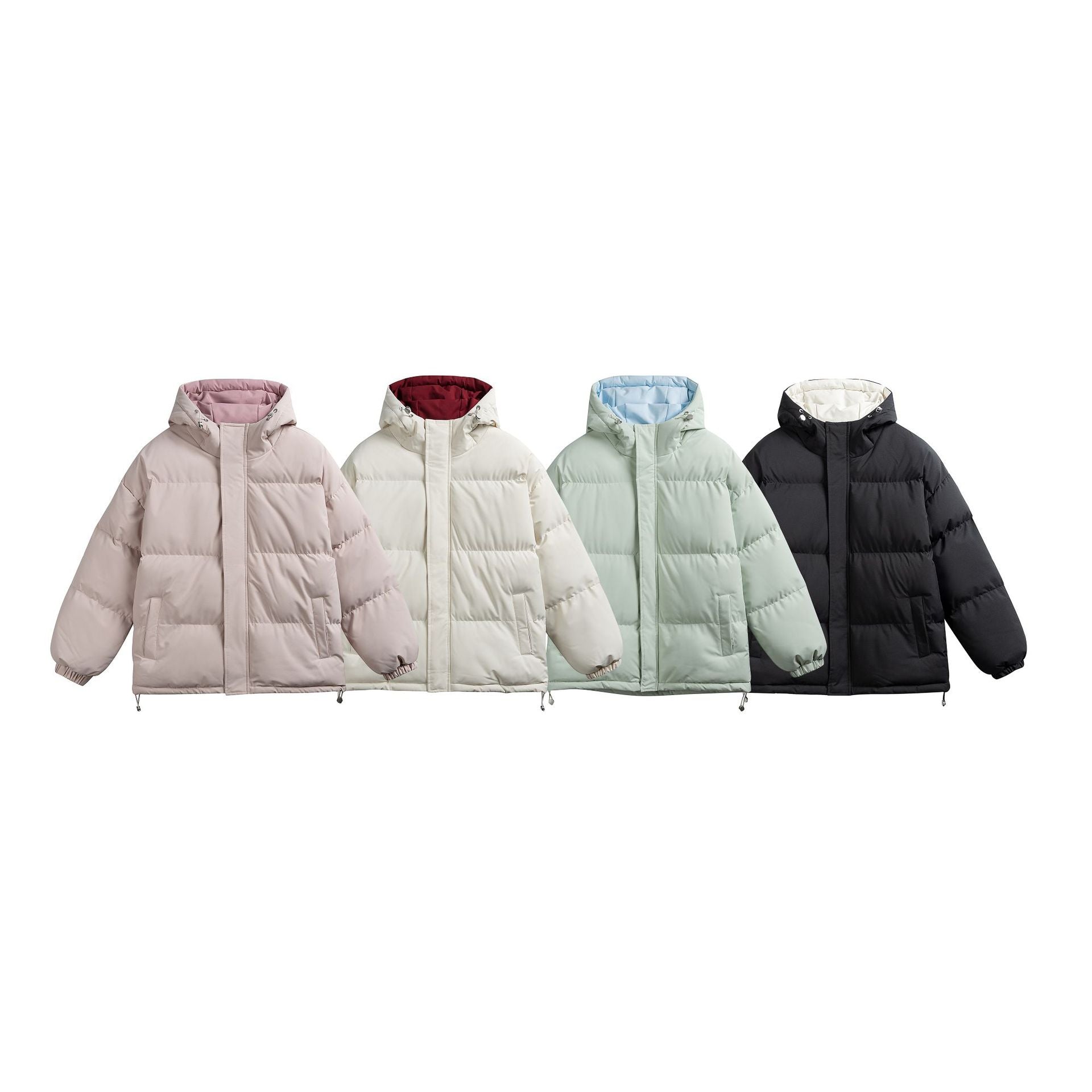 Ladies padded hooded quilted jacket in oversized puffer cut with drawstring waistband Chichicherry