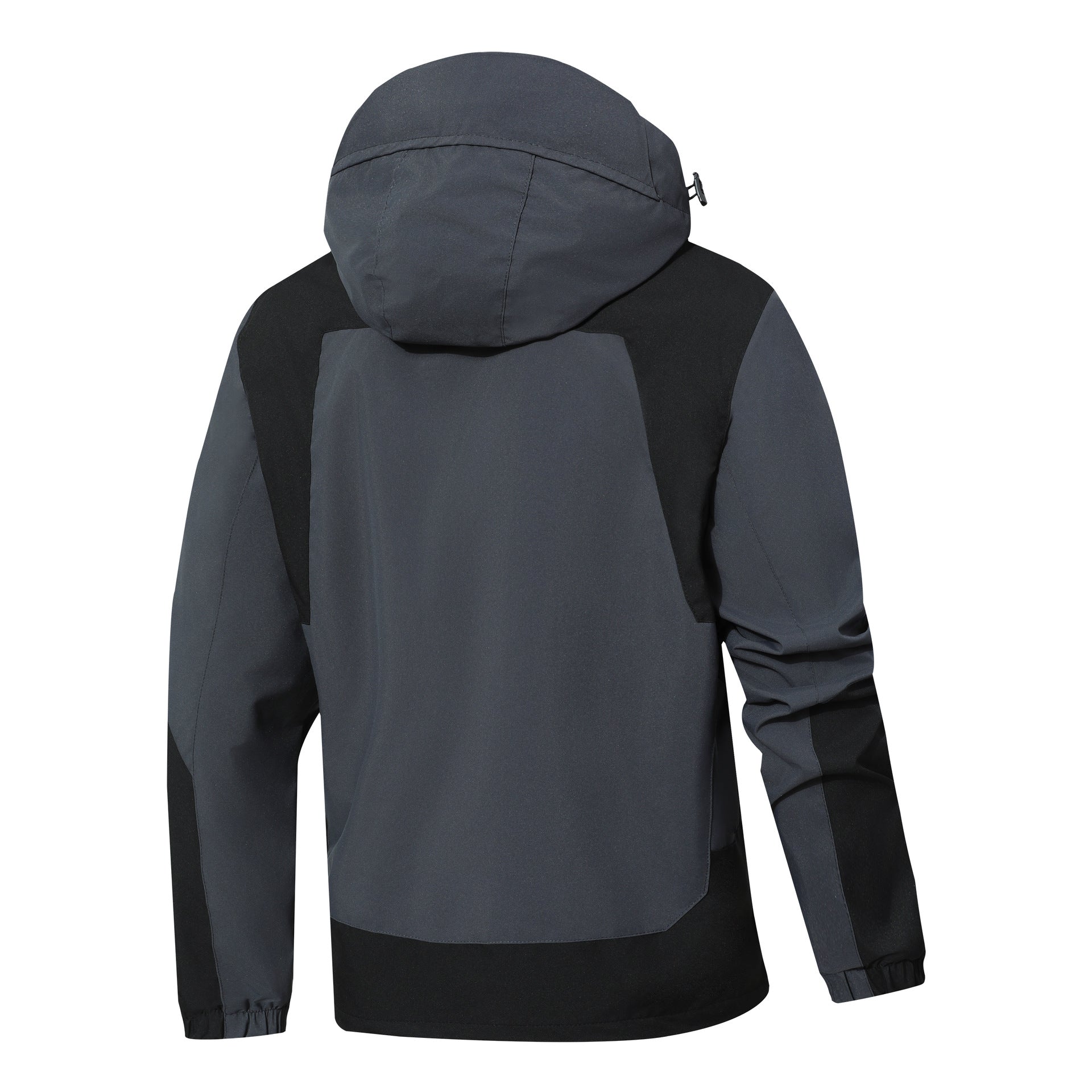 Men's Waterproof Softshell Outdoor Jacket with Hood, Sleeve Zipper Pocket and Windproof Membrane Chichicherry