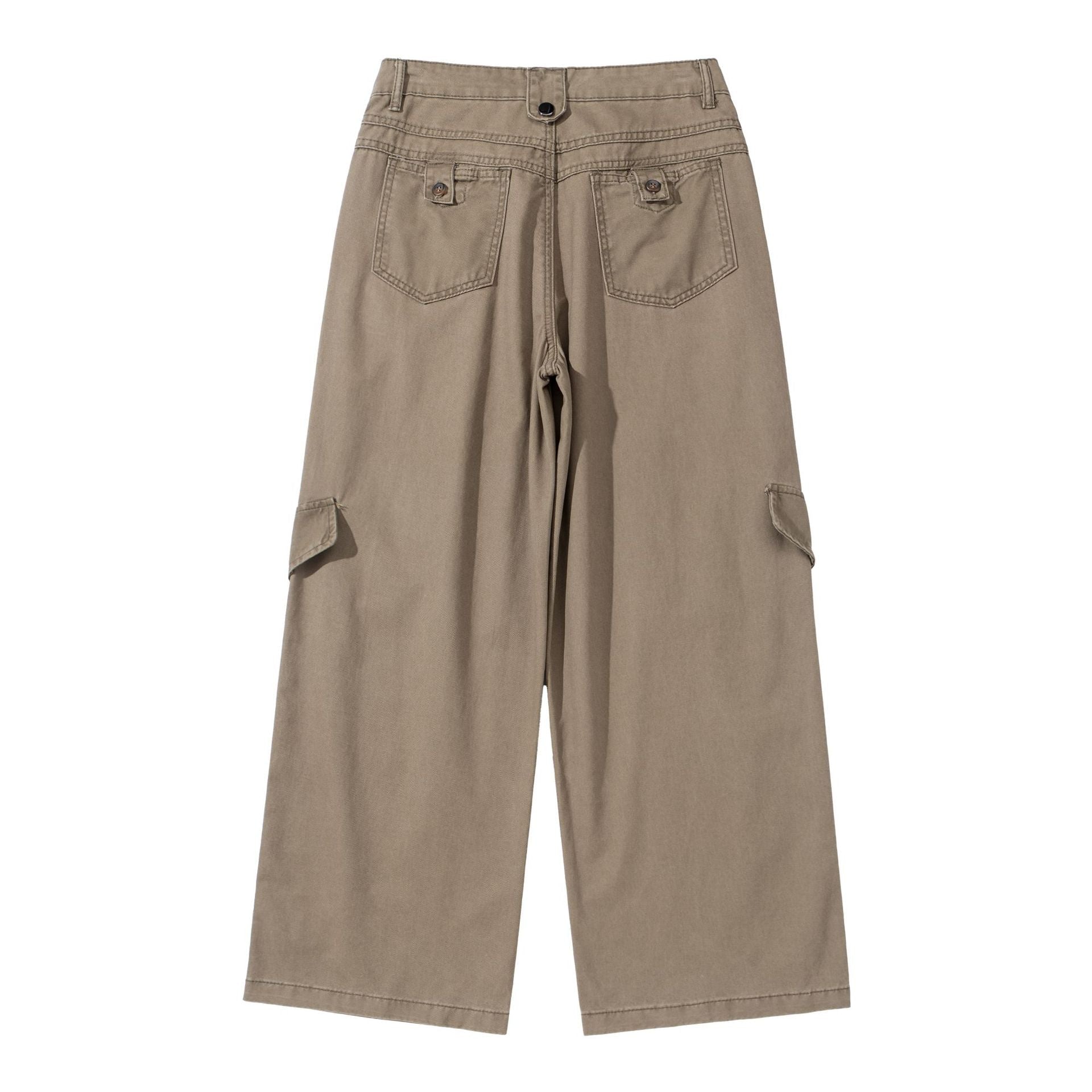 Women's cargo culotte with high waist, wide leg, and flap pockets Chichicherry