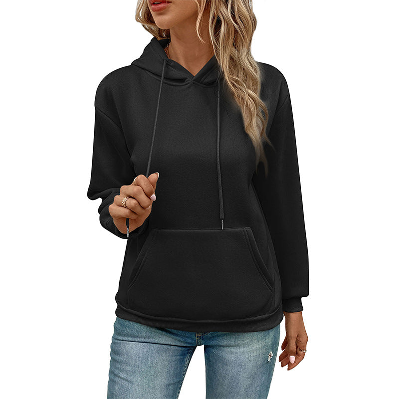 Women's classic hoodie with kangaroo pocket and slim cuff fit Chichicherry