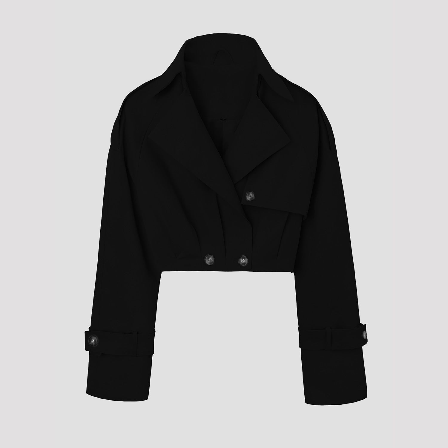 Women's short jacket in trench coat style with wide lapels Chichicherry