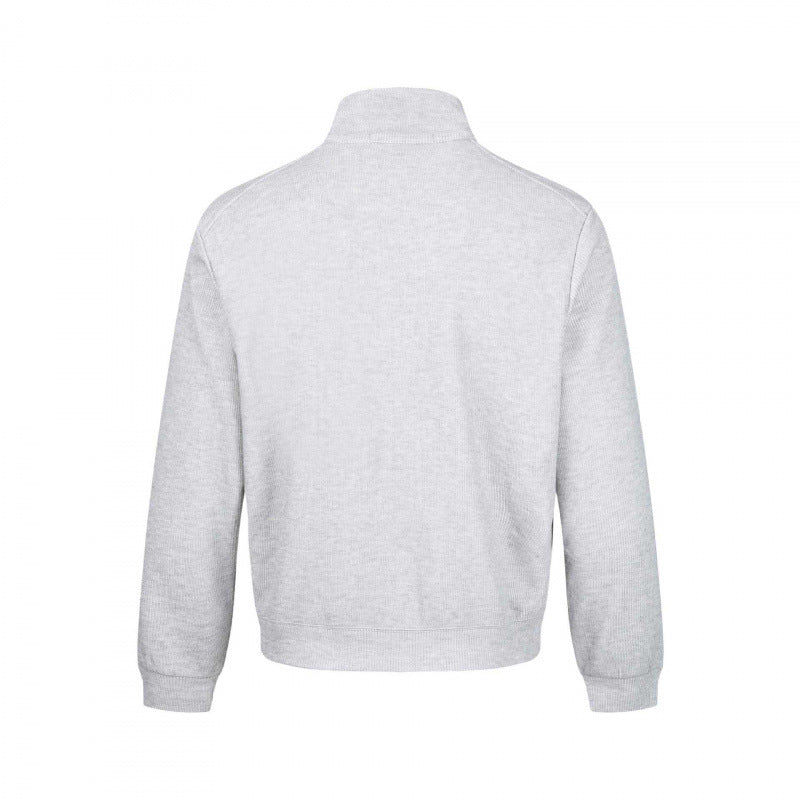 Men's Lightweight Cotton Sweat Zip with High Stand-up Collar and Ribbed Cuffs Chichicherry