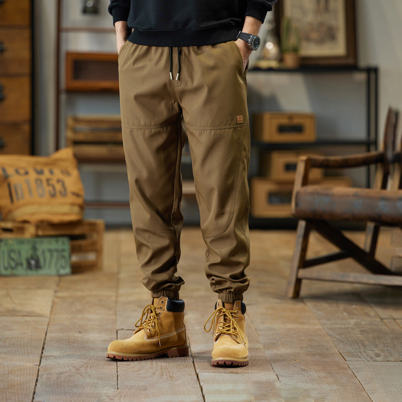 Men's Cargo Jogger Pants with Drawstring, Reinforced Knee Inserts and Elastic Cuffs Chichicherry