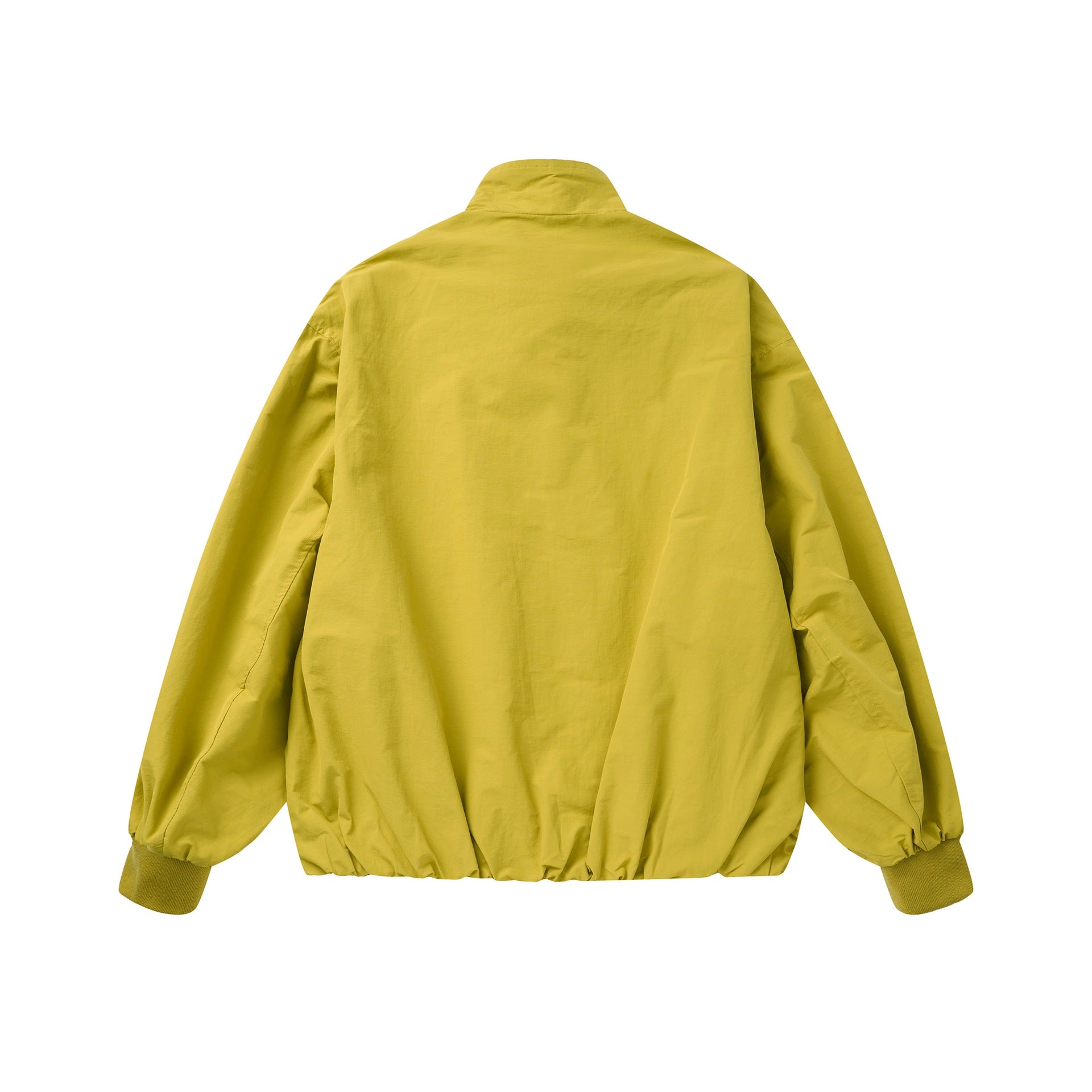Unisex Light Windbreaker Jacket with High Stand-up Collar and Functional Pockets Chichicherry