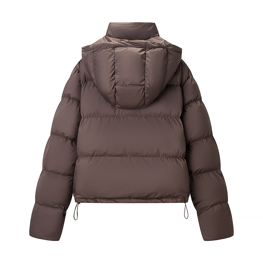Women's Padded Down-Look Quilted Jacket with Removable Hood Chichicherry