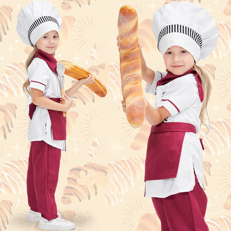 Girls cooking costume with high-quality apron and chef's hat Chichicherry