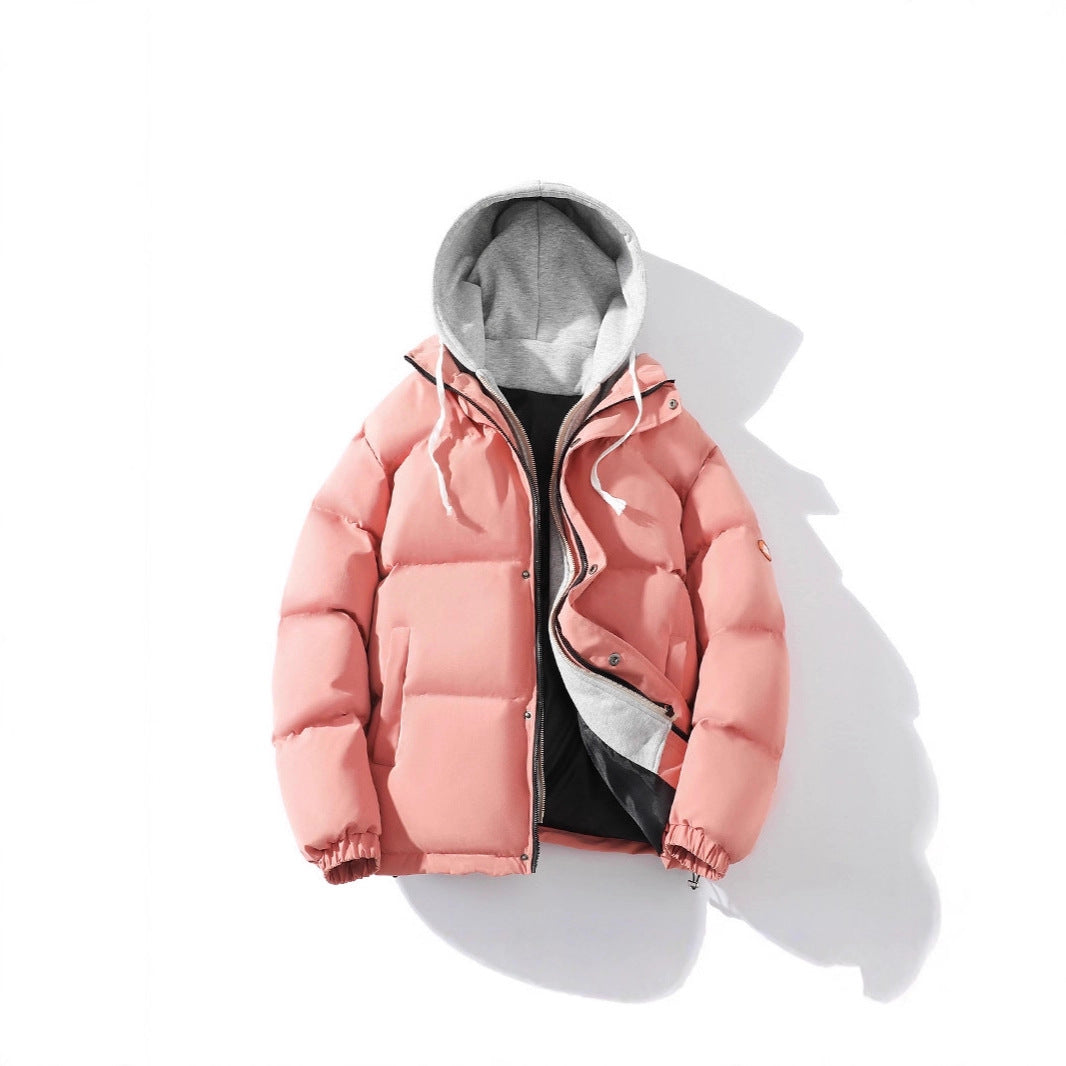 Men's Padded Quilted Jacket with Integrated Hood Layer and Windproof Outer Layer Chichicherry