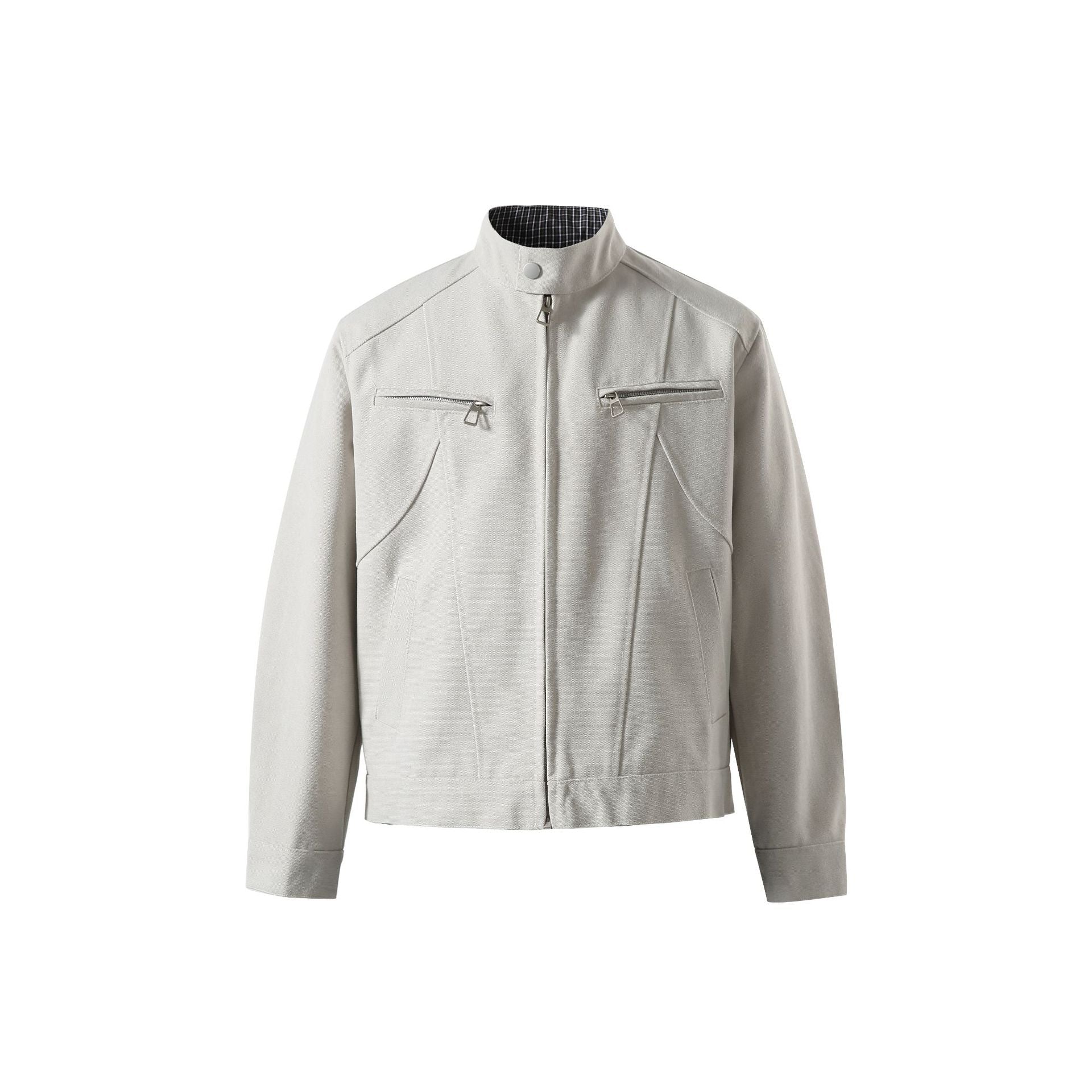 Men's short jacket with stand-up collar and zip pockets Chichicherry