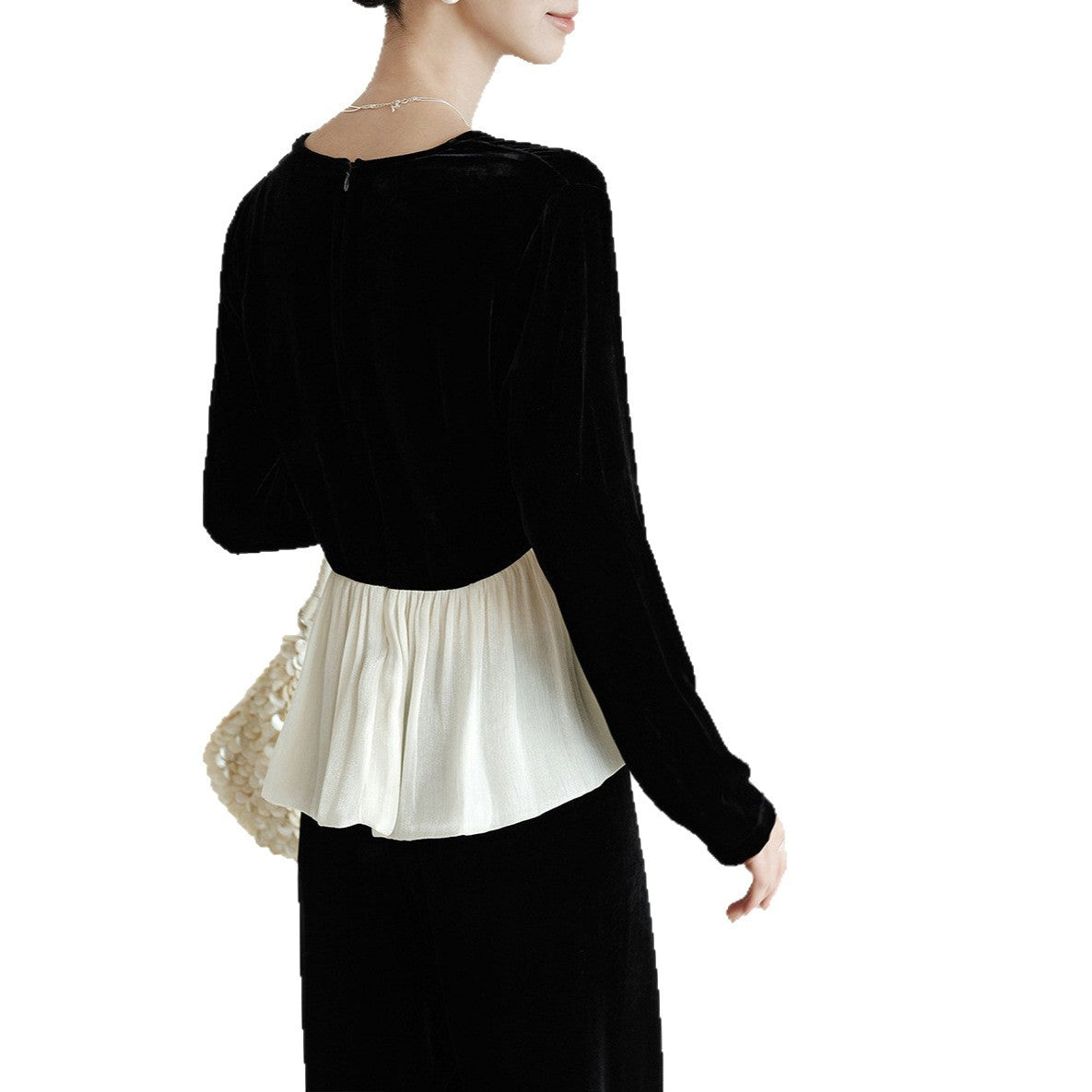 Ladies Elegant Blouse with Draping Chichicherry