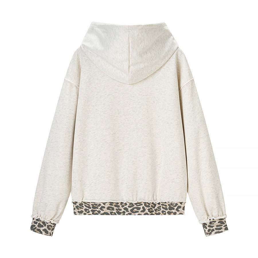 Women’s Oversized Hoodie with Leo Lining, Used Details and Kangaroo Pocket Chichicherry
