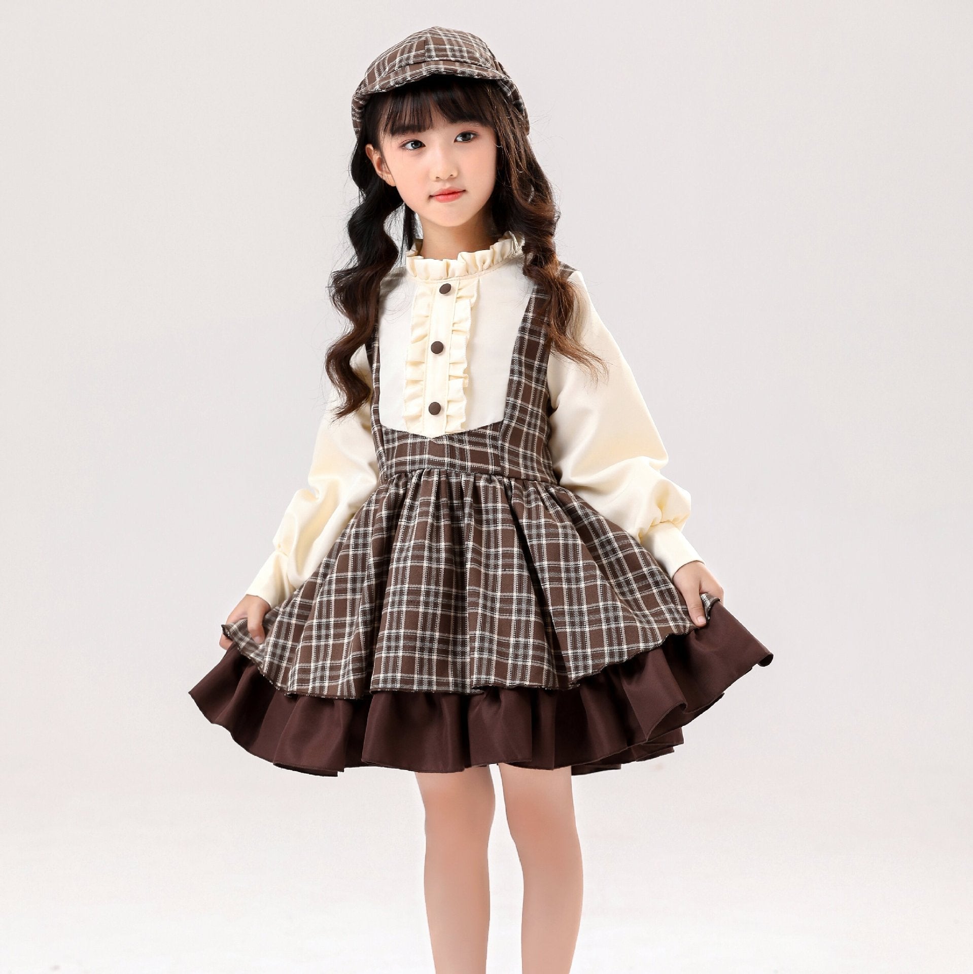 Girl Detective Costume with Checkered Details Chichicherry
