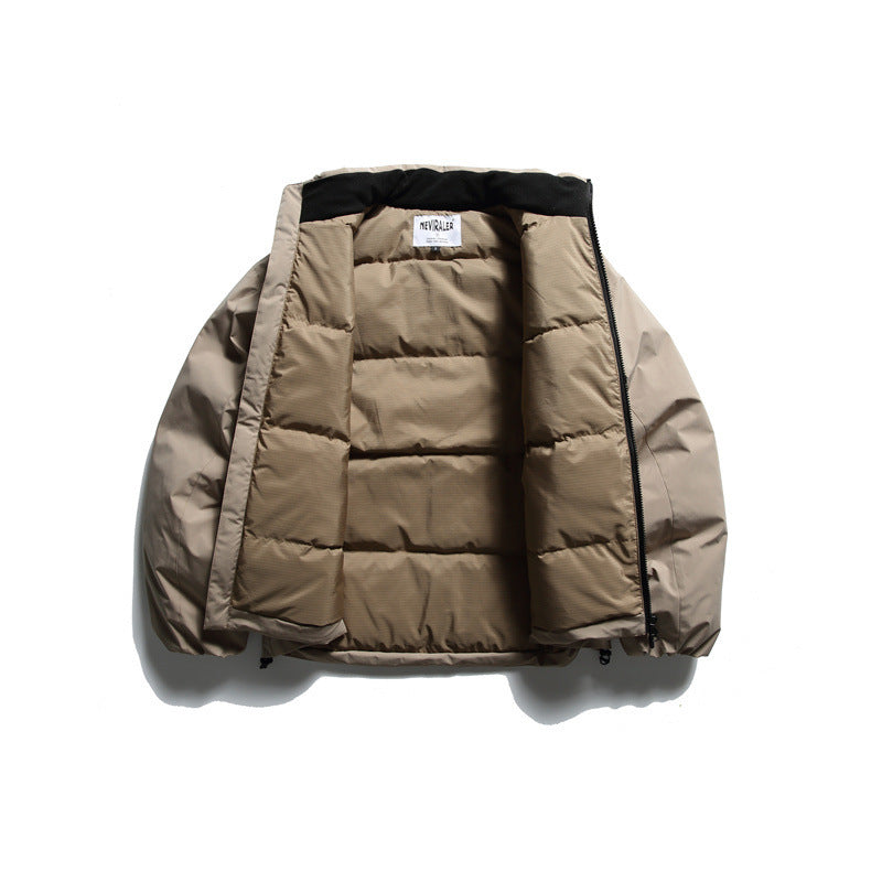 Men's insulation jacket in boxy cut with stand-up collar, raglan sleeves and two-way zip Chichicherry