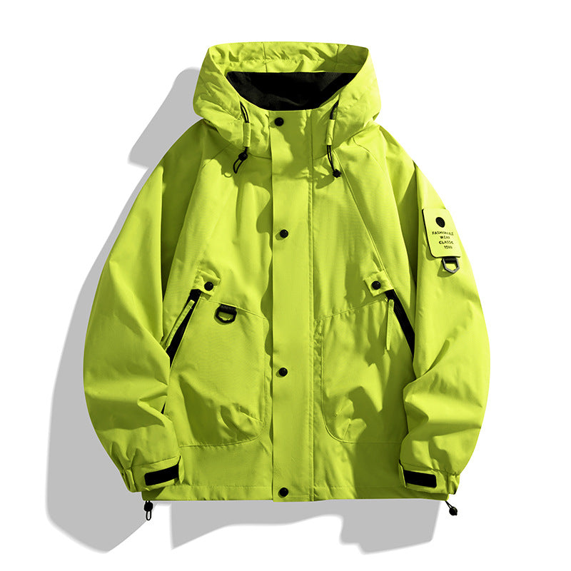Men's Technical Oversized Field Jacket with water-repellent membrane, utility rings, and concealed snap button placket Chichicherry