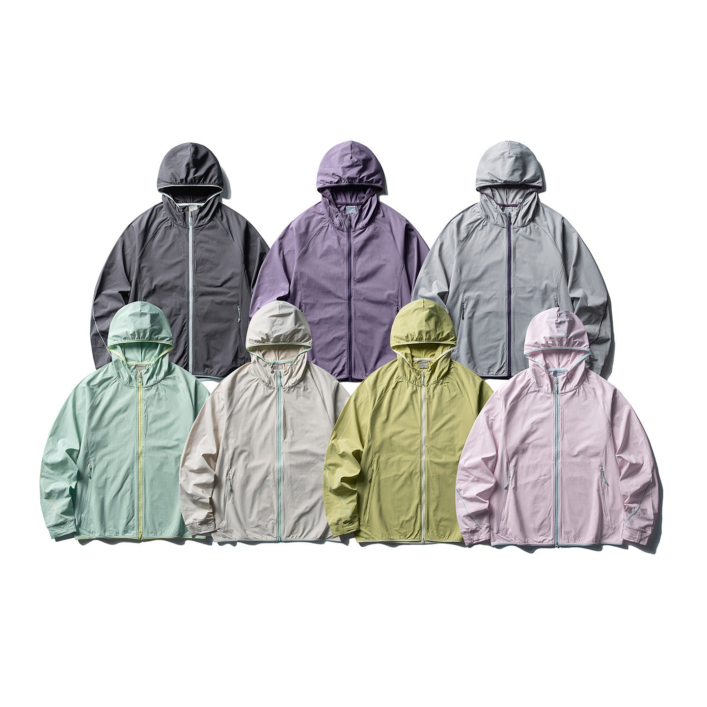 Women's Lightweight Ripstop Outdoor Hoodie Jacket with Raglan Sleeves and Zipper Pockets Chichicherry