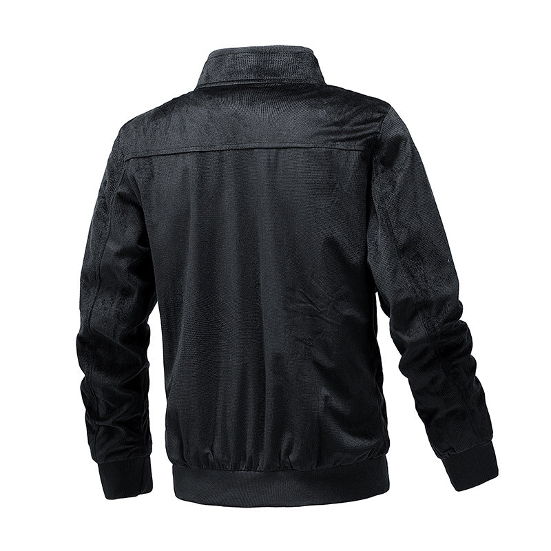 Men's lightweight bomber jacket made of fine corduroy with ribbed cuffs Chichicherry