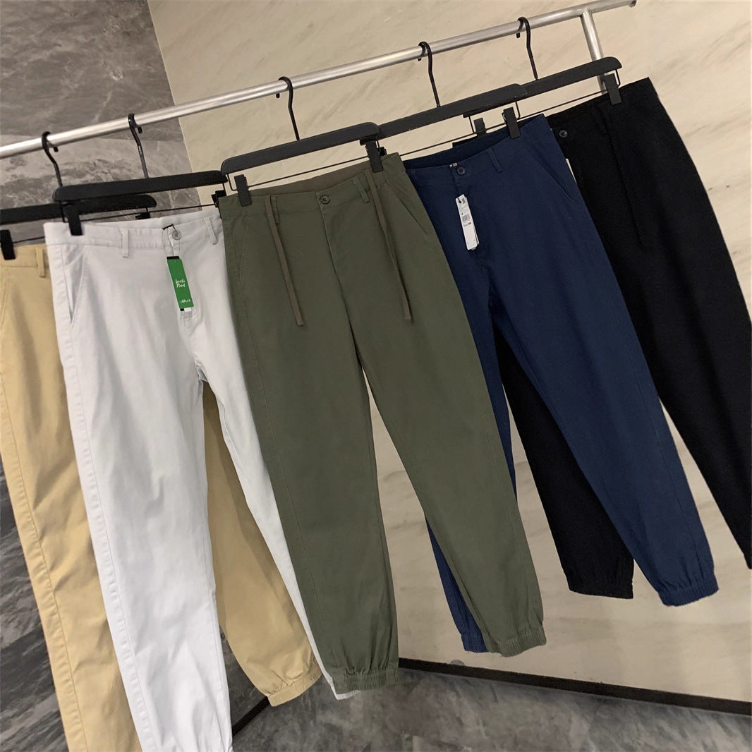 Men's Chino Jogger with elastic hem and pleats Chichicherry