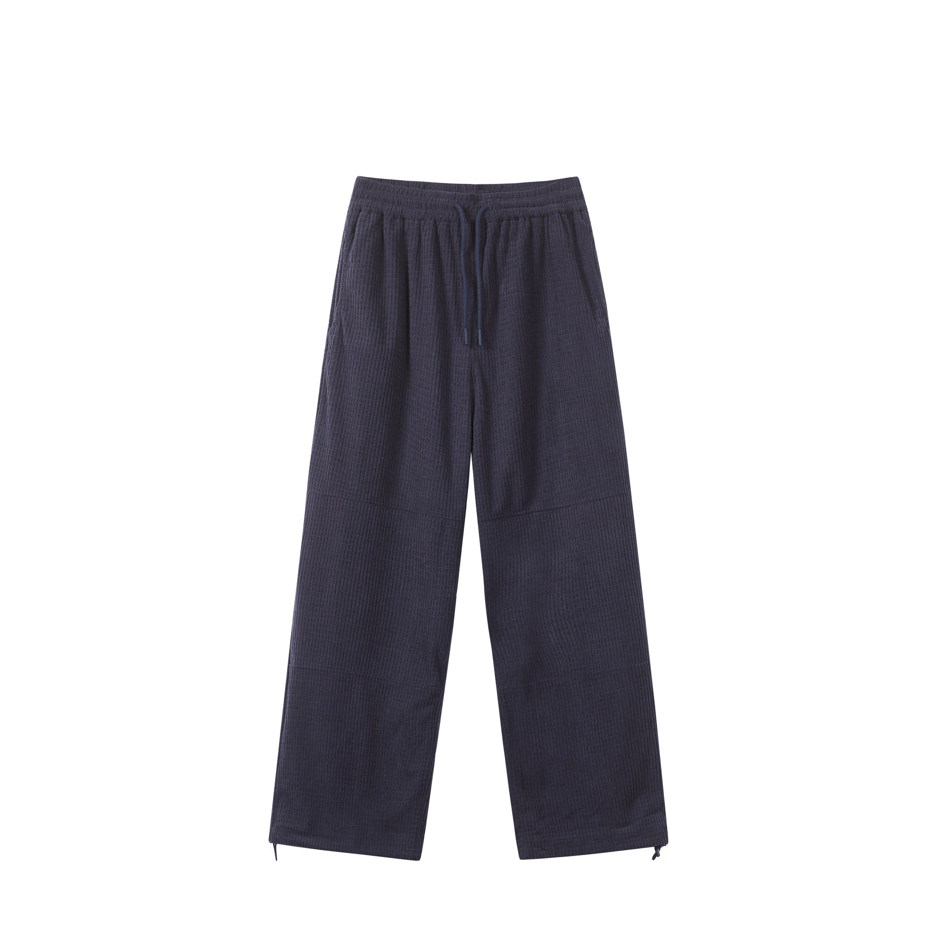 Women's casually cut waffle knit pants with elastic waistband and drawstring Chichicherry