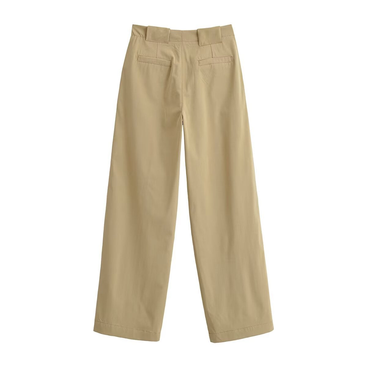 Women's Wide High Waist Pants with Pleats, Crease and Side Pockets Chichicherry