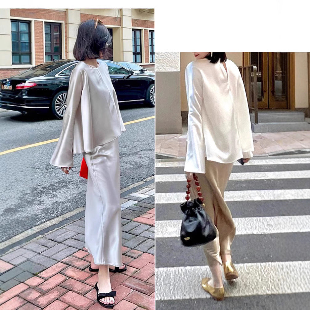 Women Elegant and airy long sleeve blouse Drune