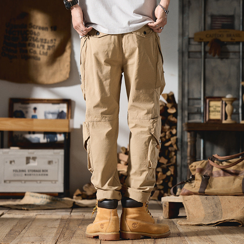 Men's utility-style cargo pants with reinforced knees and adjustable hem Chichicherry